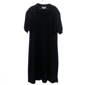 Misook Black Classic Sheath Collared Career Dress Size 2X